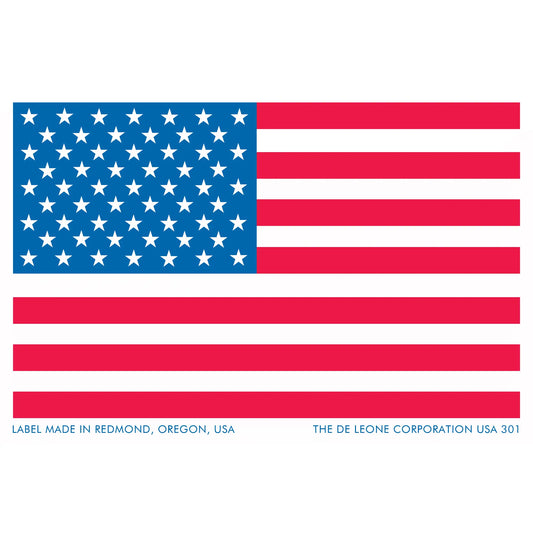 American flag with 50 white stars on a blue canton and 13 red and white stripes.