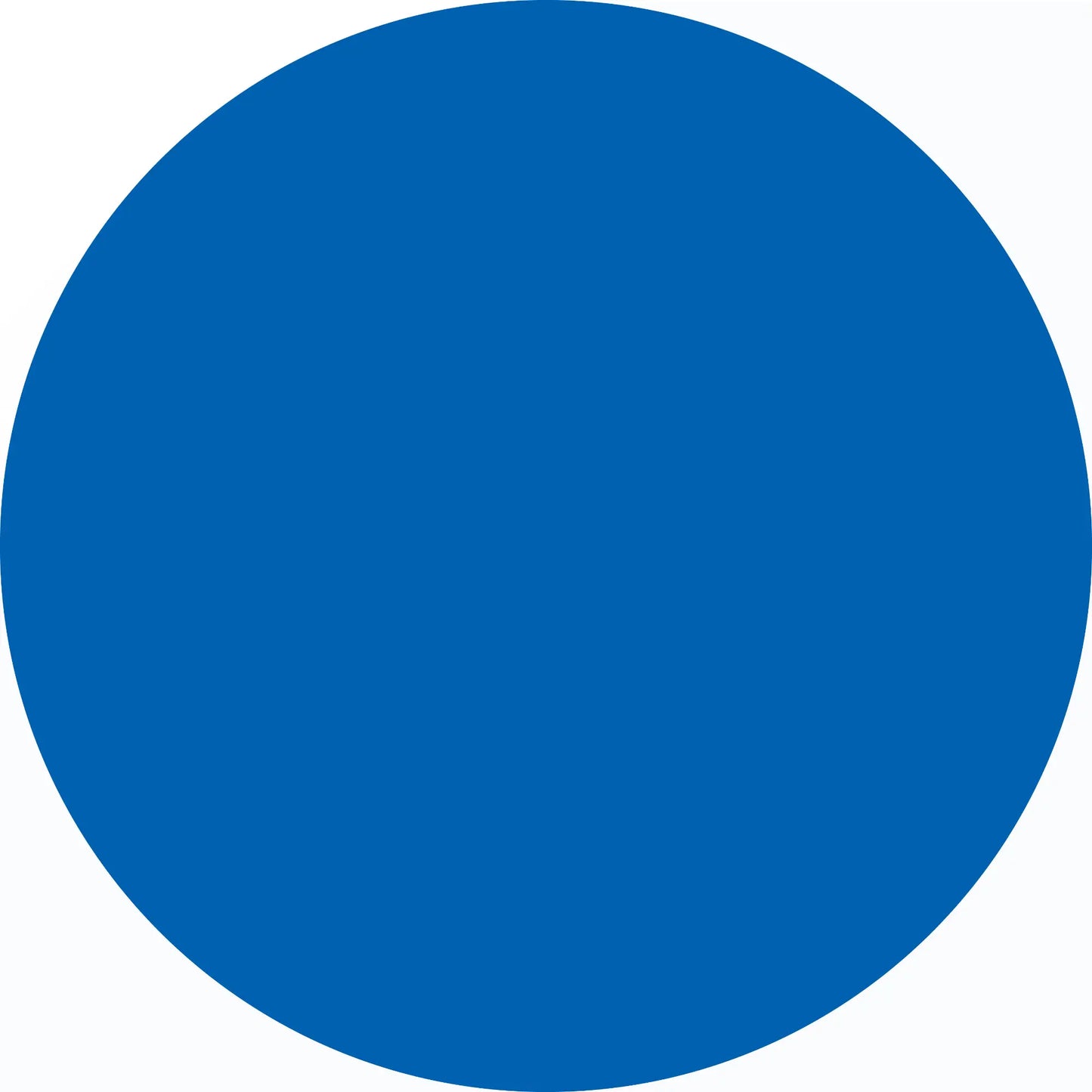 Solid blue circle.