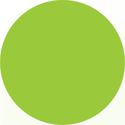 Solid lime green circle.