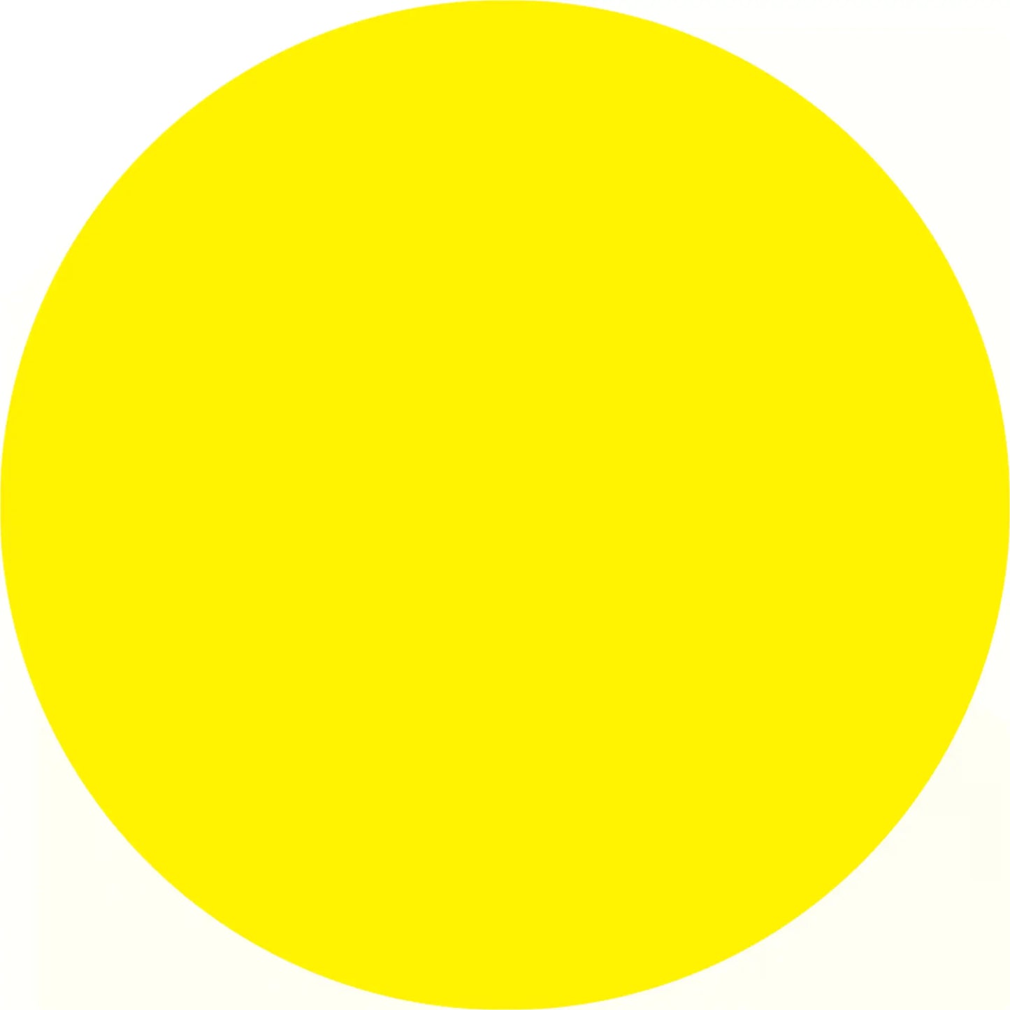 Perfect yellow circle.