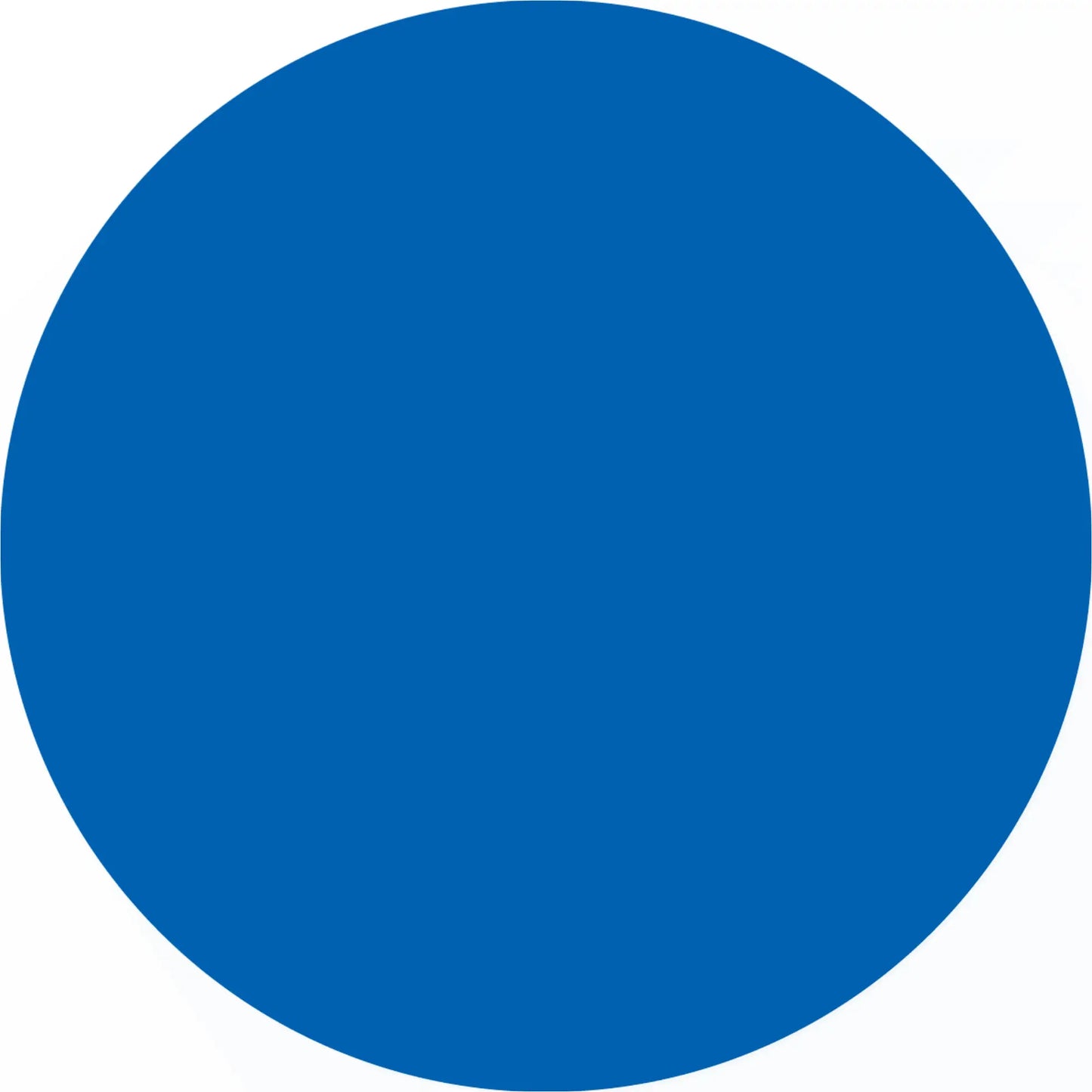 Solid blue circle.