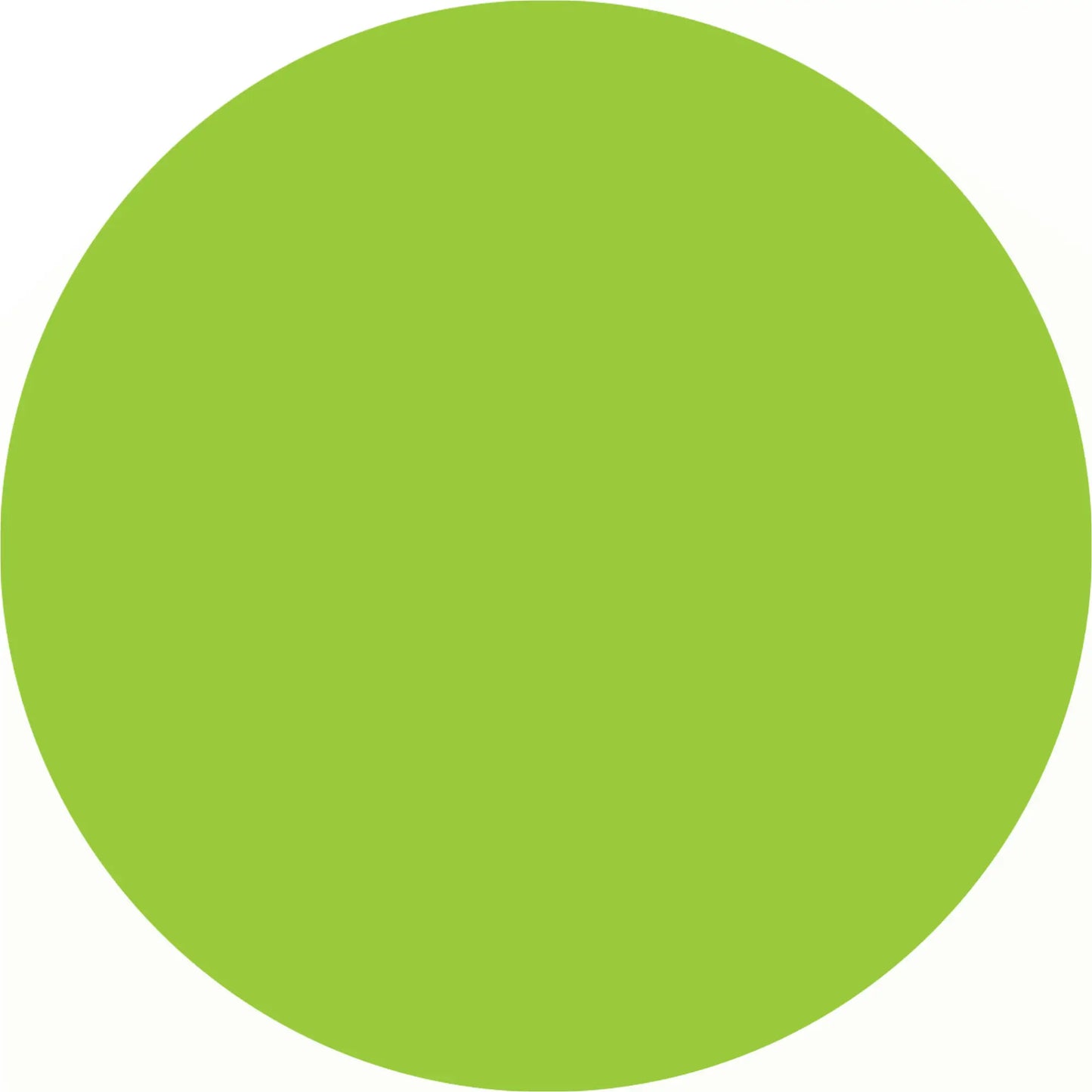 Bright lime-green circle.