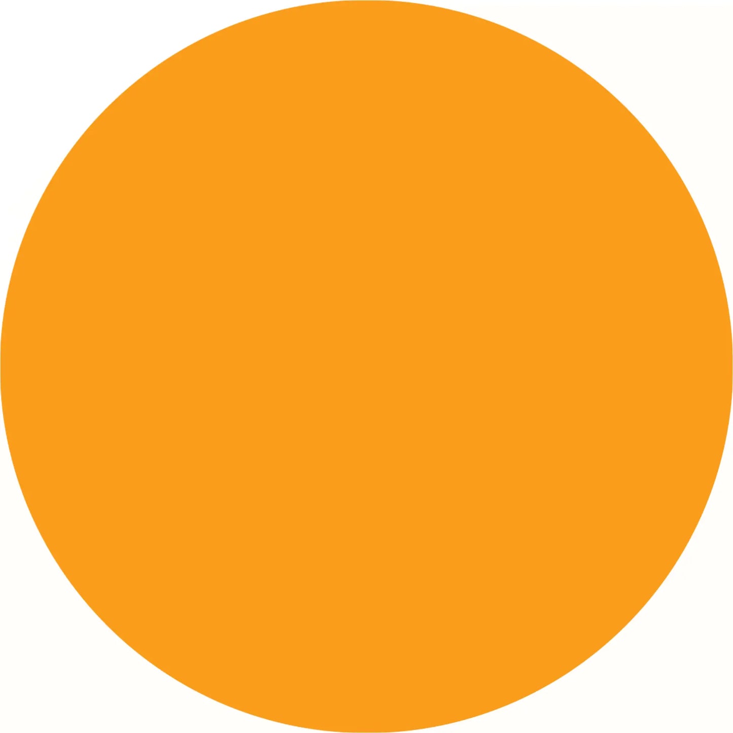 Perfect orange circle.