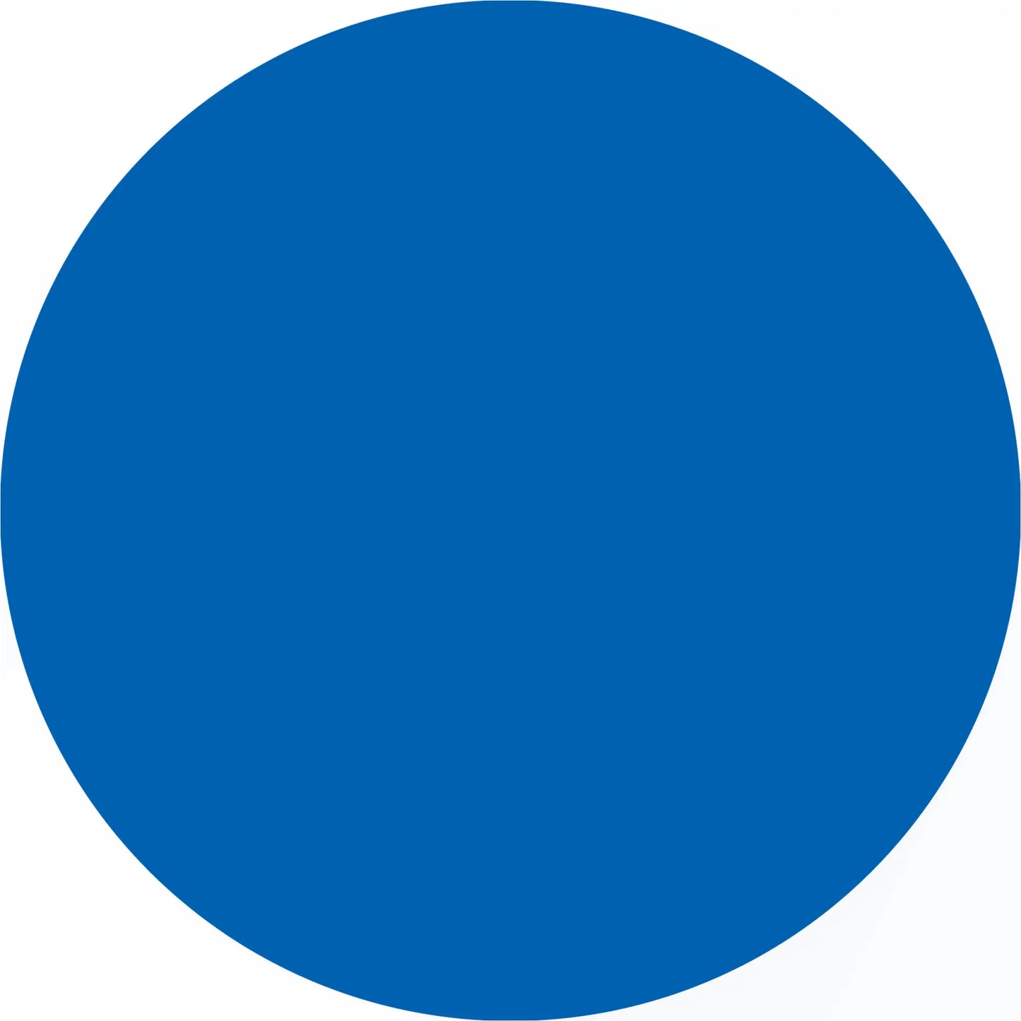 Solid blue circle.