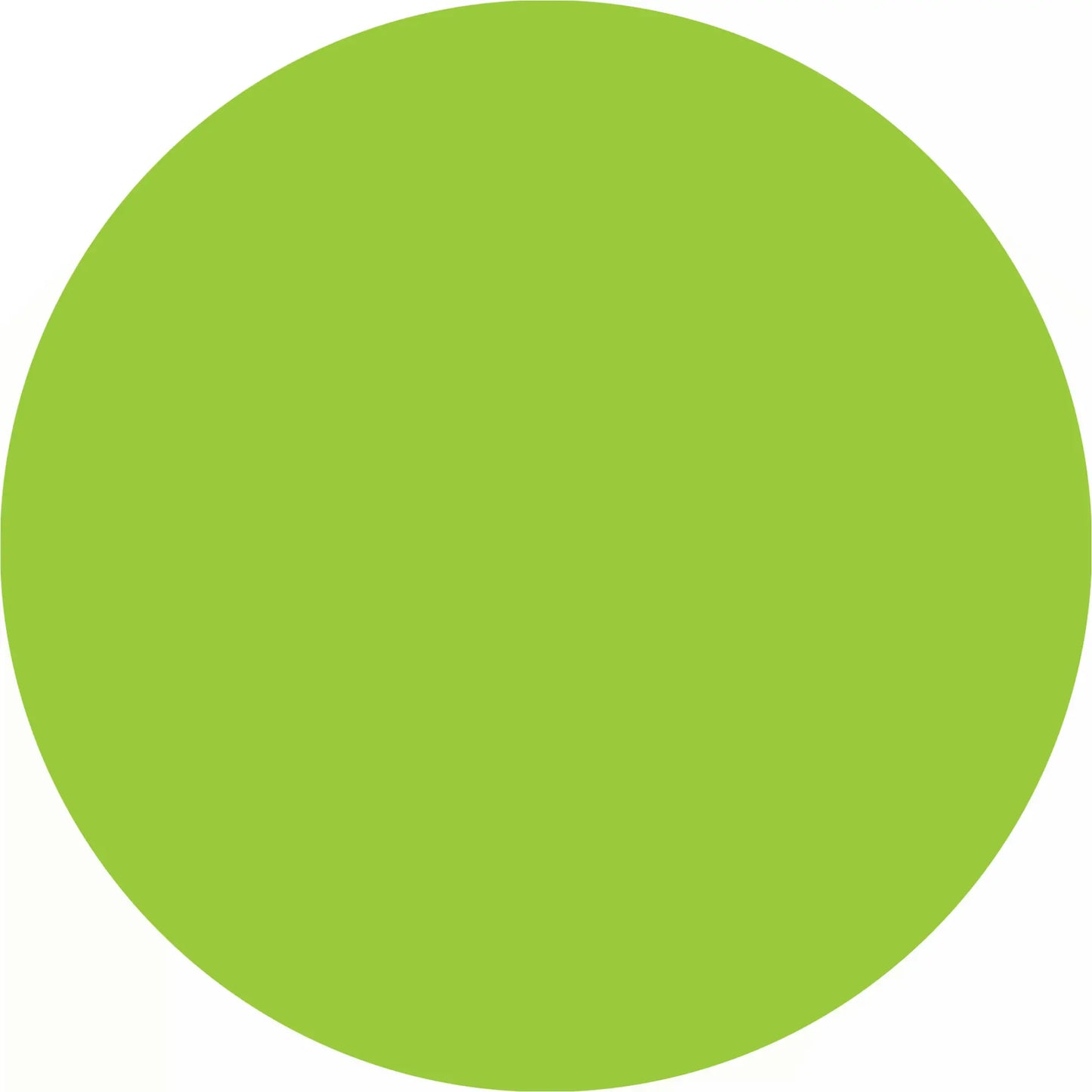 Solid lime green circle.
