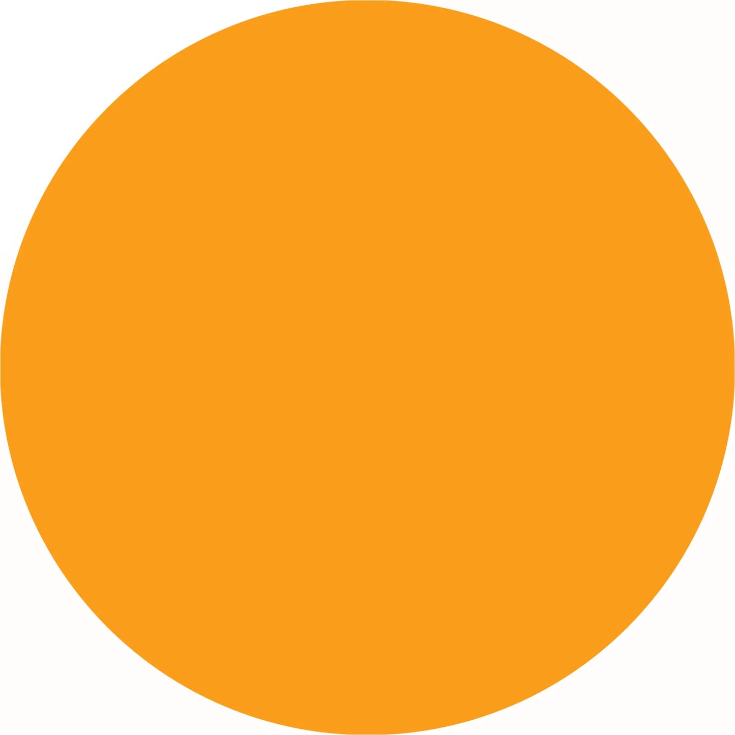 Perfect orange circle.