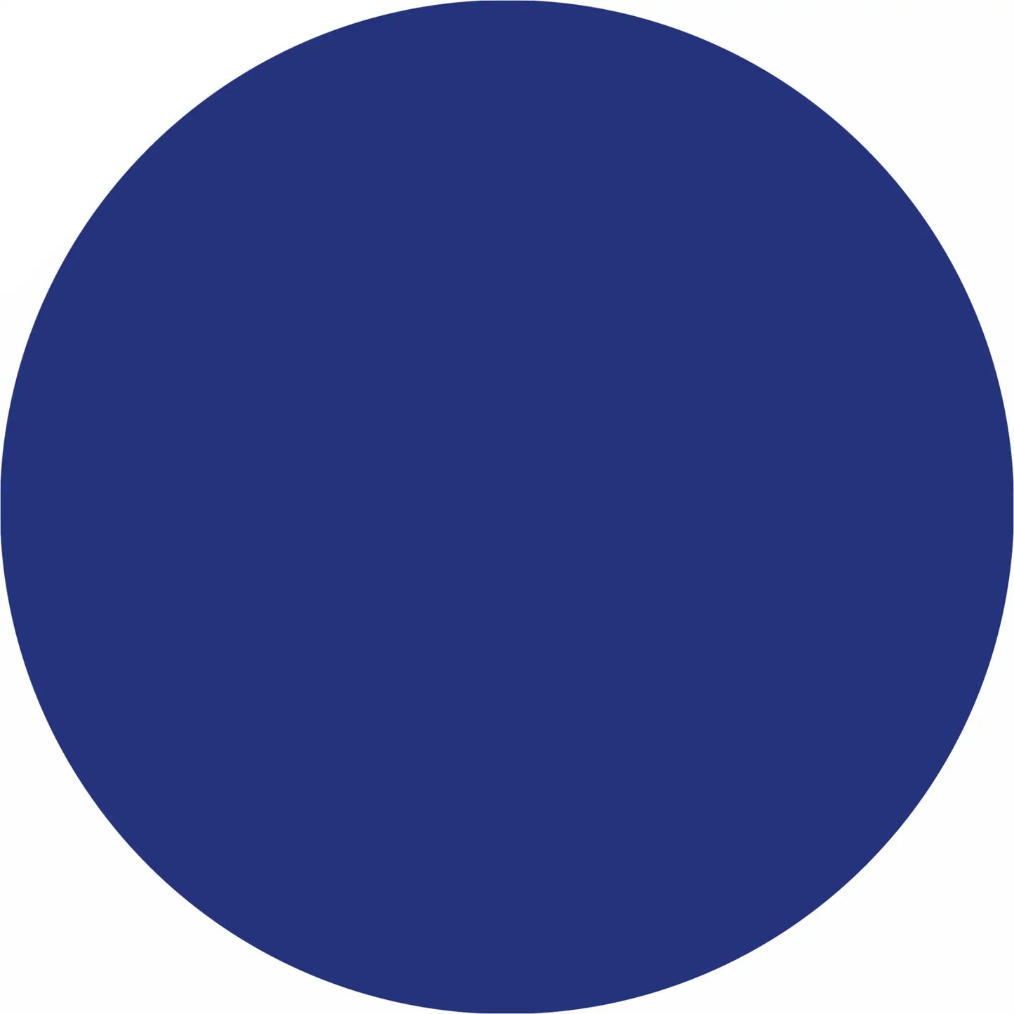 Solid blue circle.