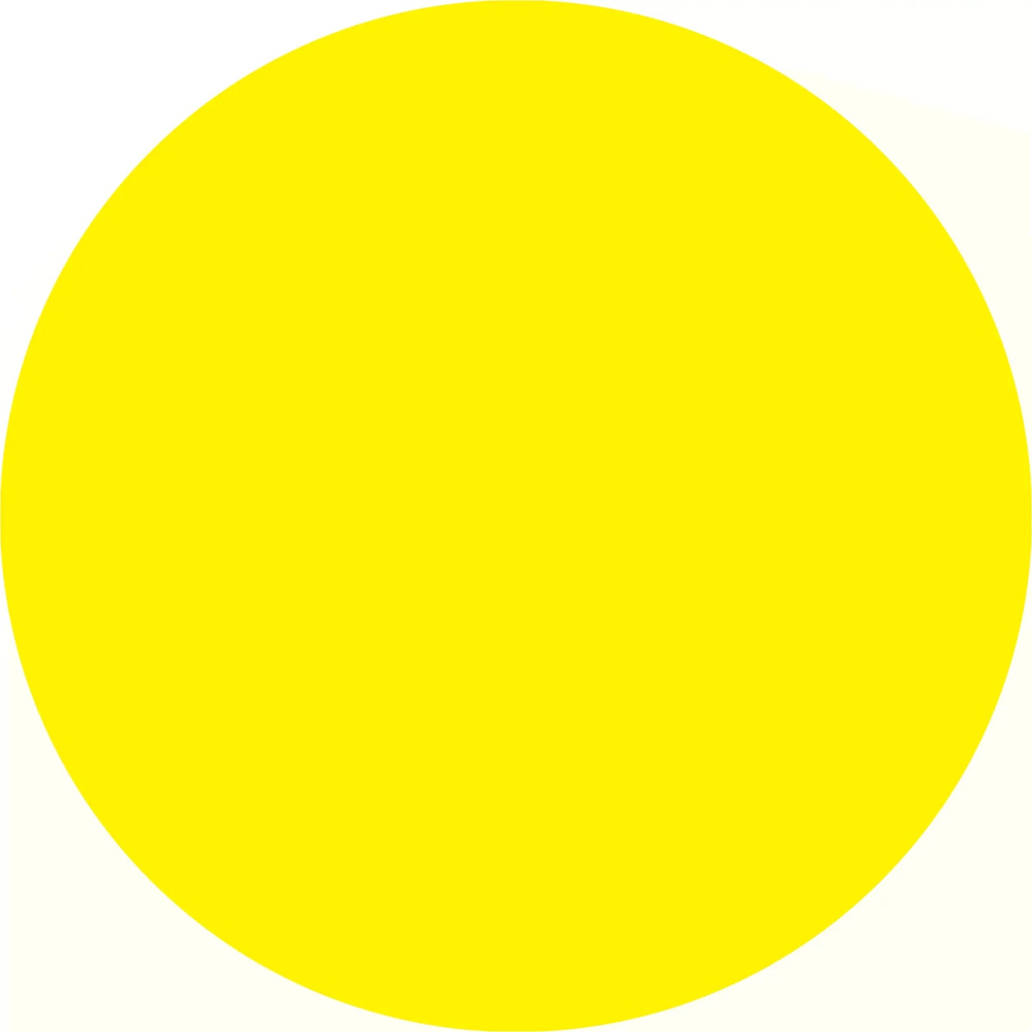 Perfect yellow circle.