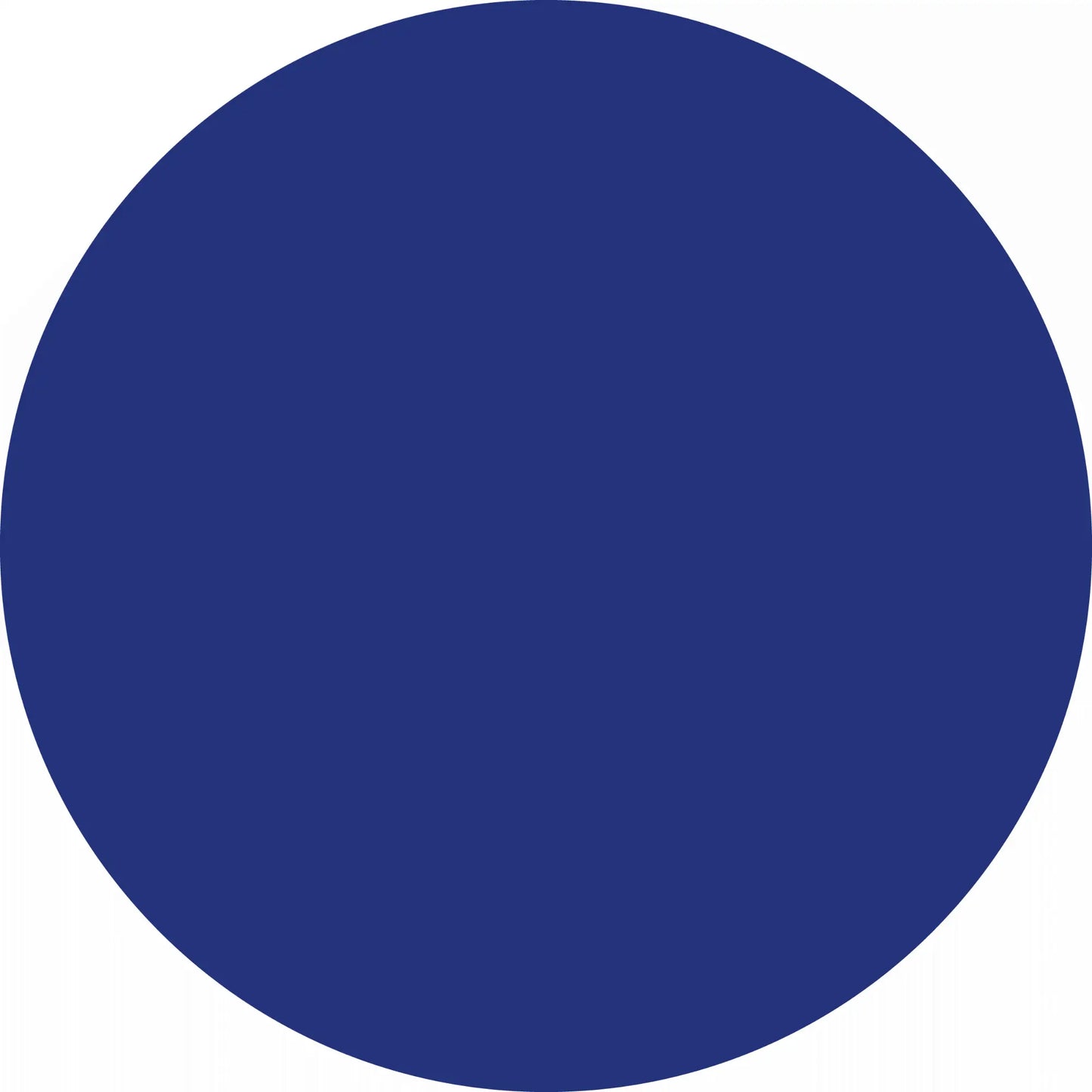Solid blue circle.