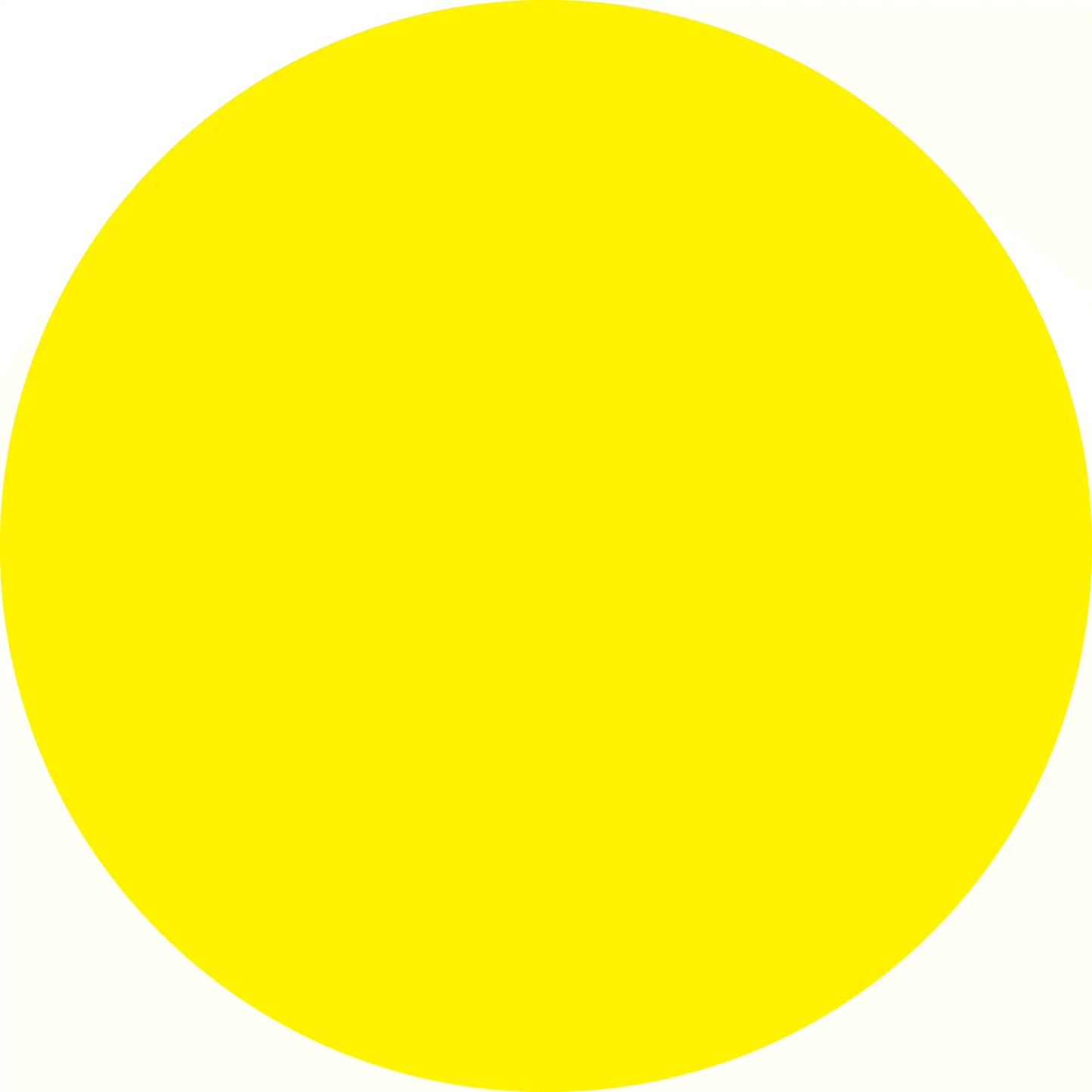Perfect yellow circle.