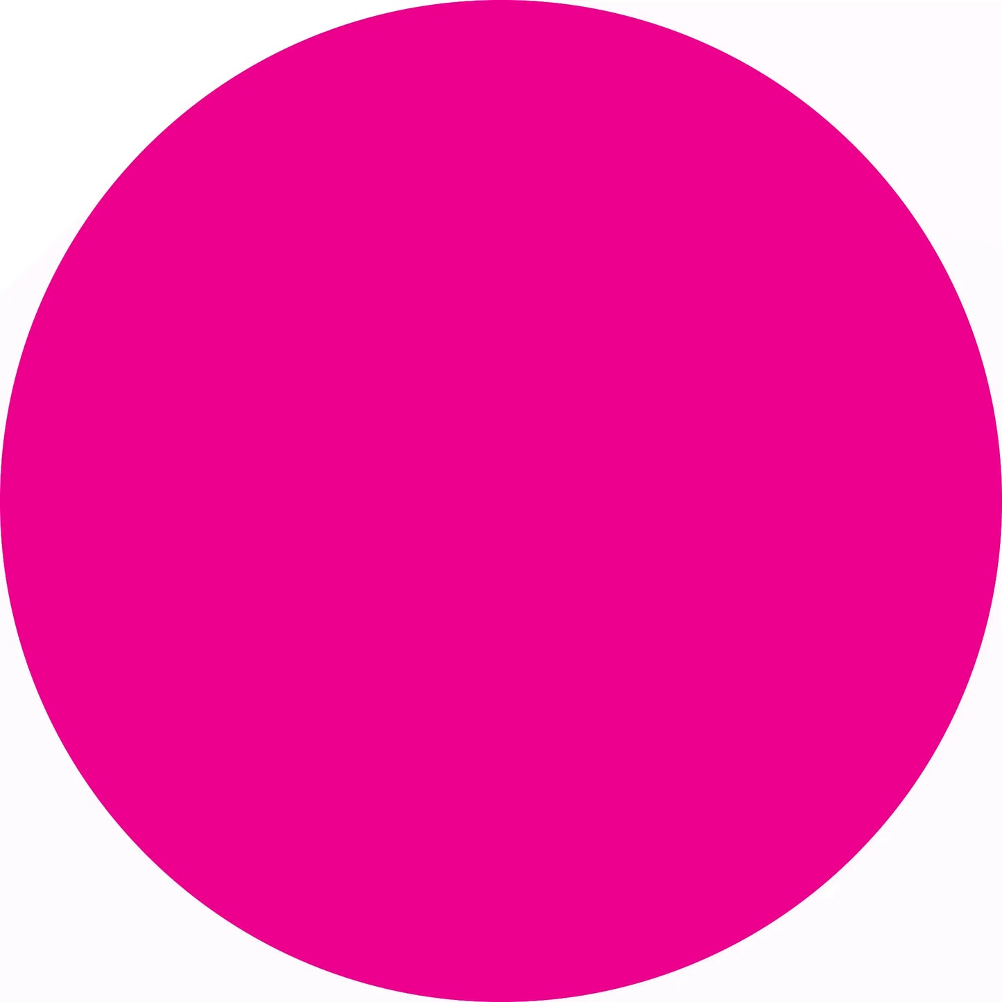 Perfect circle in bright magenta color.