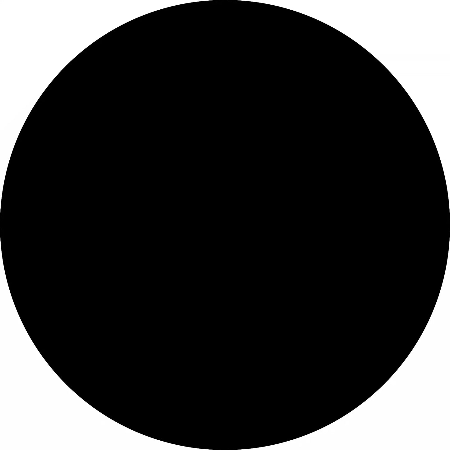 Perfect black circle.