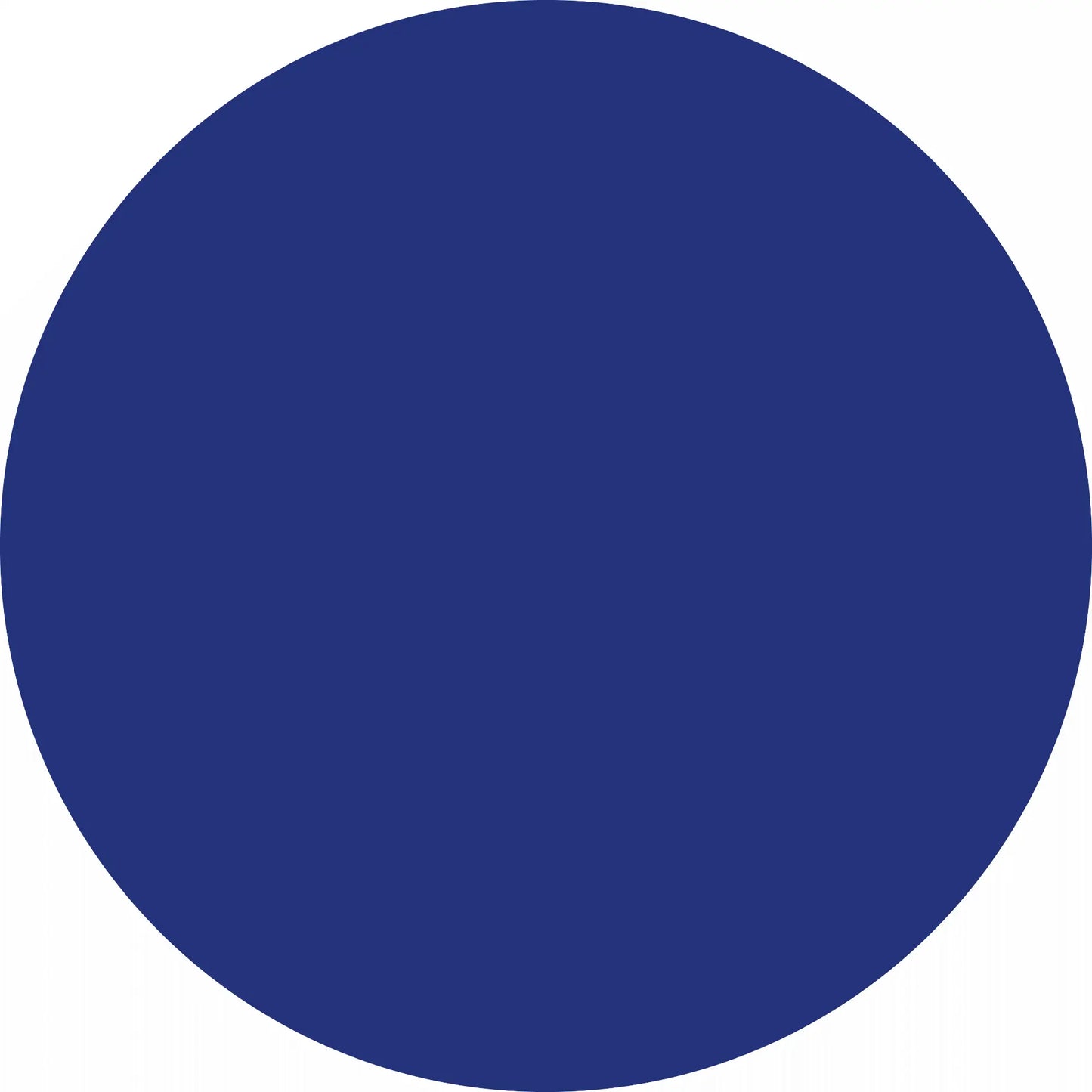 Solid blue circle.