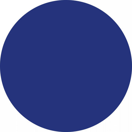 Solid blue circle.