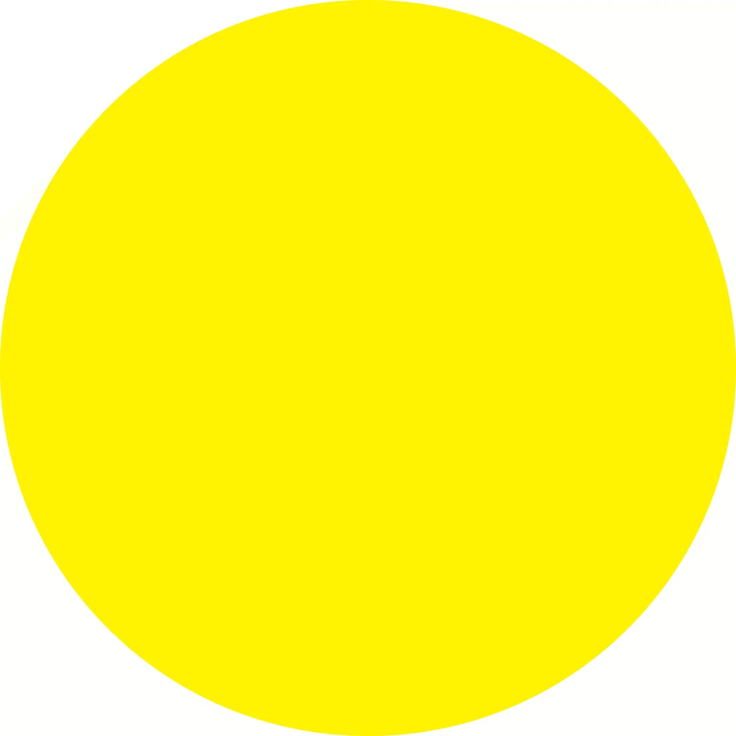 Perfect yellow circle.