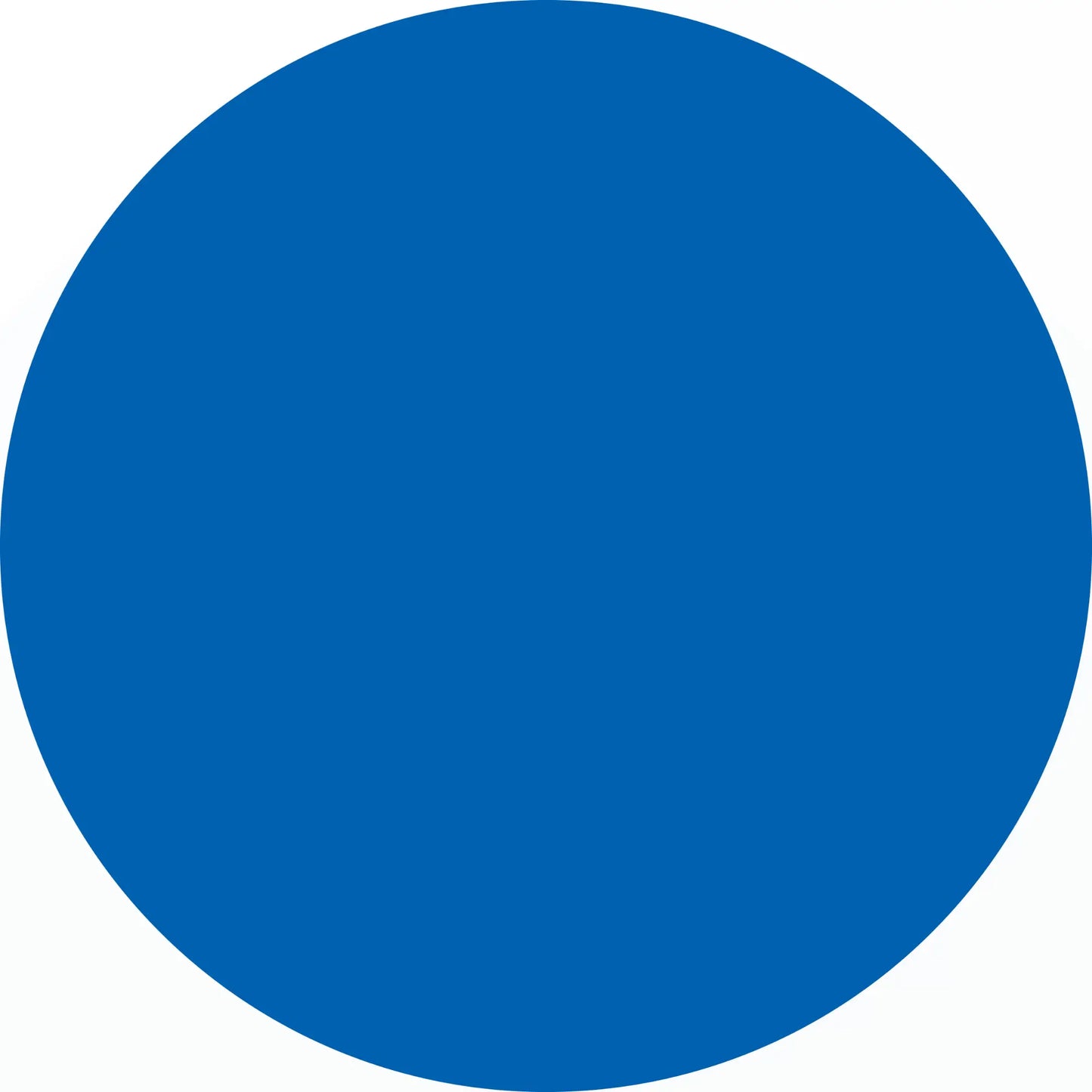 Solid blue circle.
