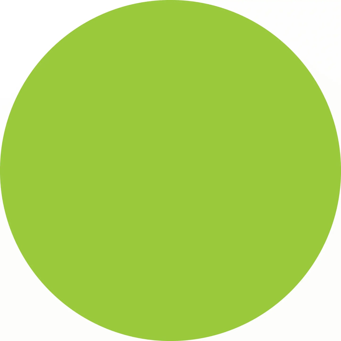 Solid lime green circle.