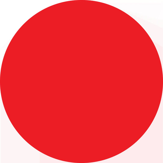 Blank red circular color-code label.