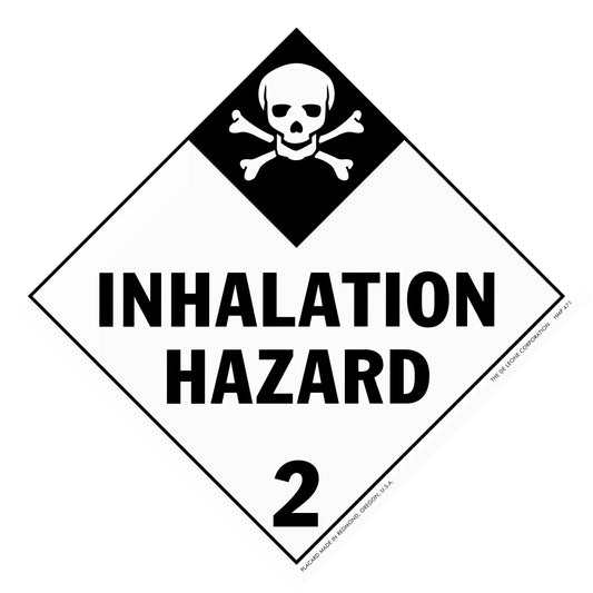 Inhalation hazard warning label.