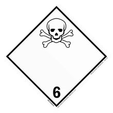 Hazard warning symbol showing a skull and crossbones with the number 6.