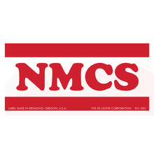 Red ’NMCS’ text between two horizontal red bars on a white background.