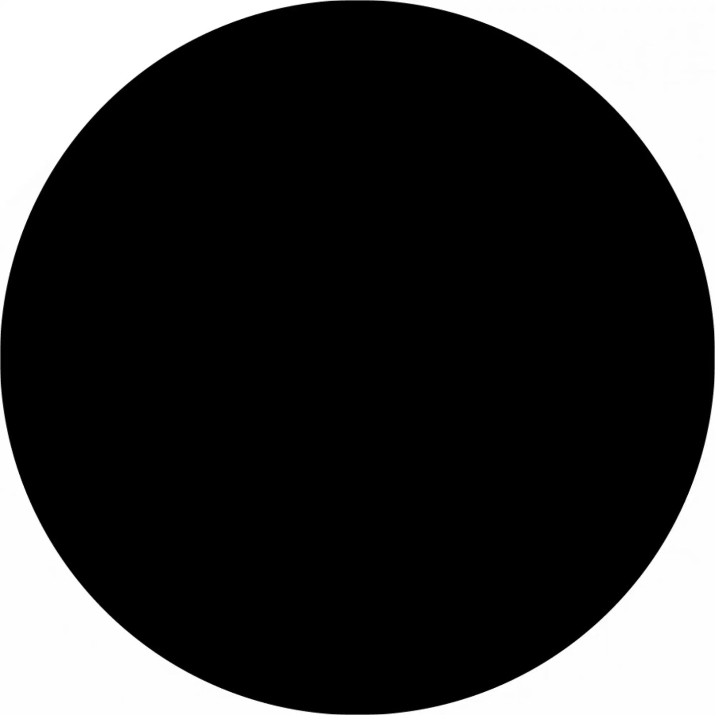 Perfect black circle.