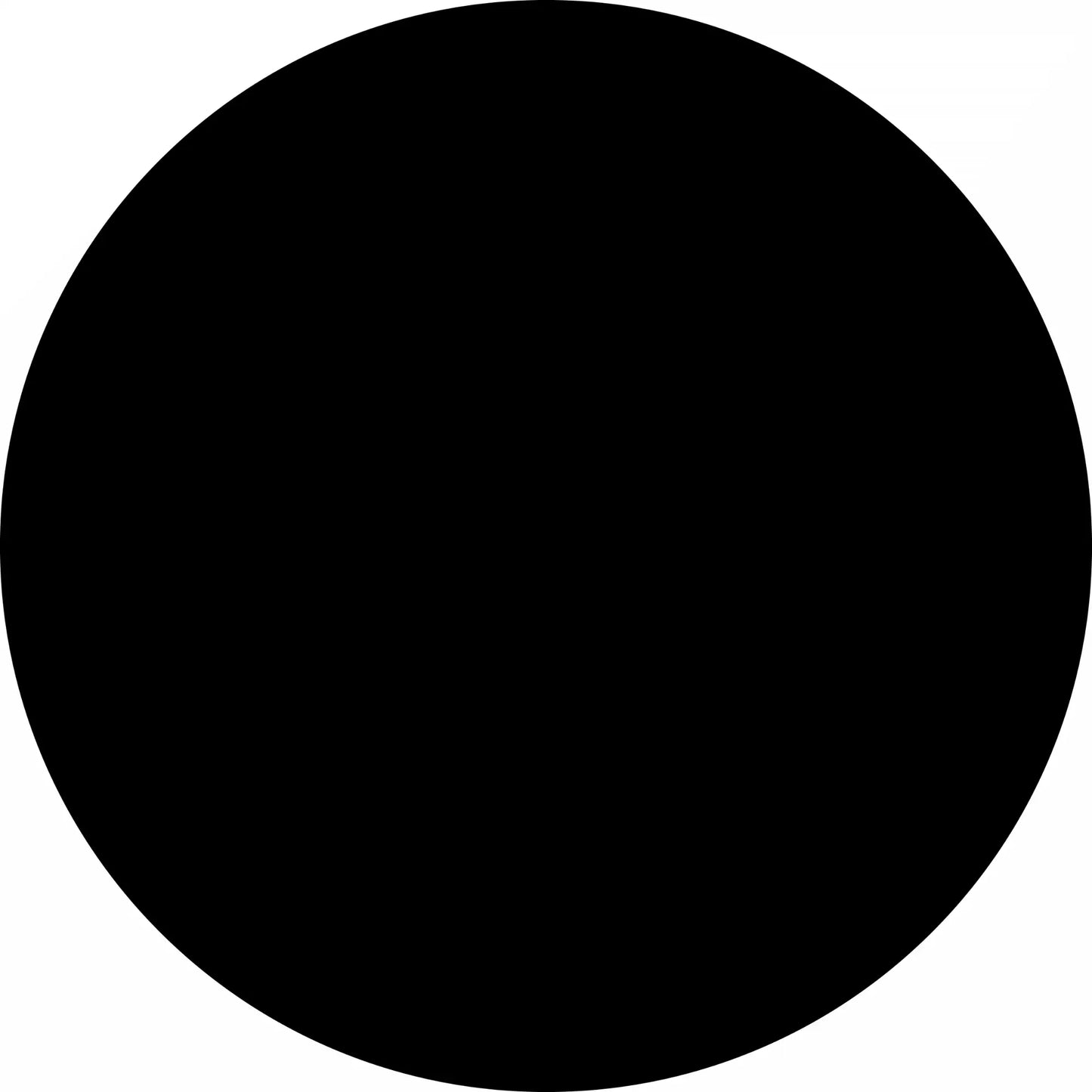 Perfect black circle.