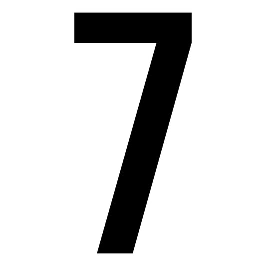 Bold black numeral 7.