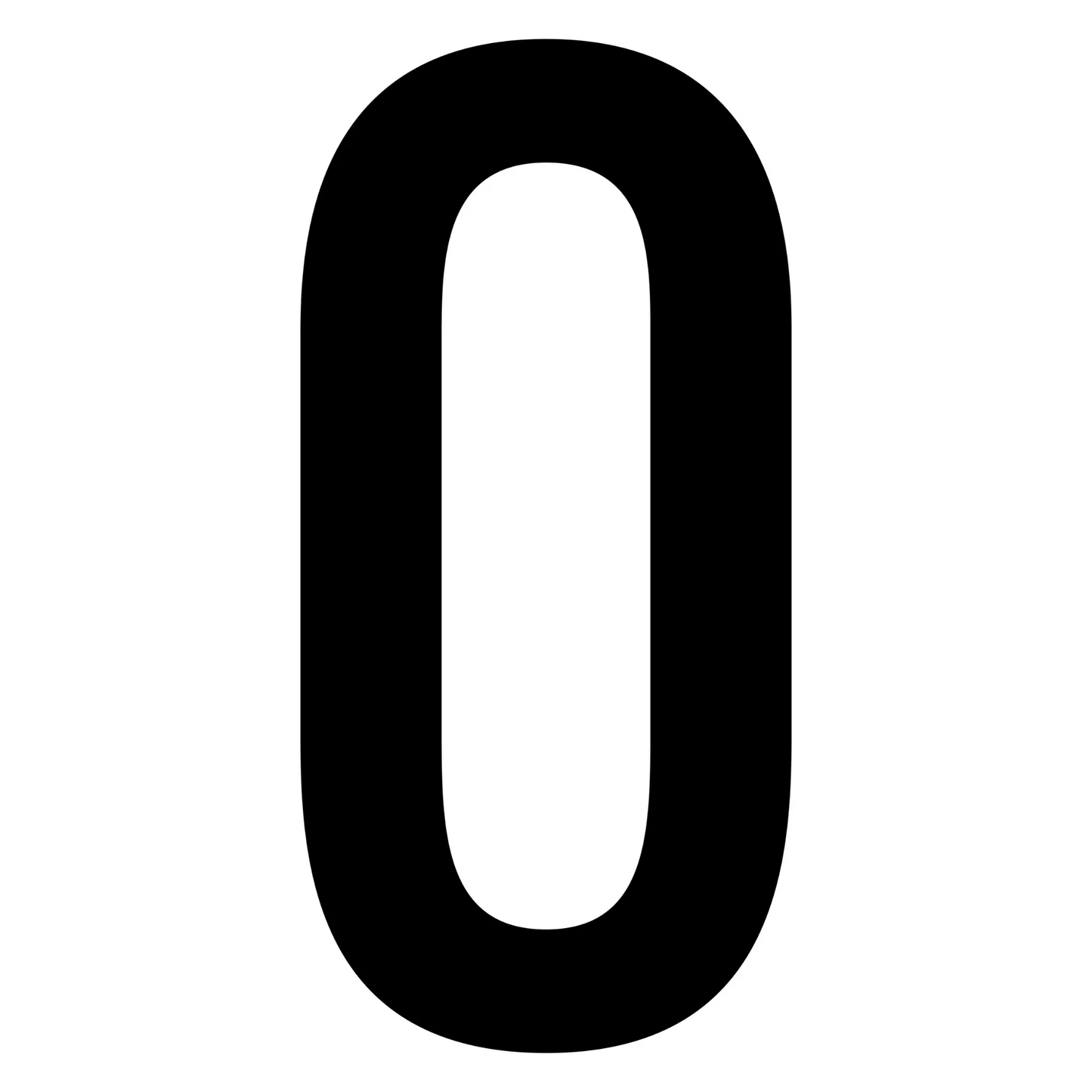 Black numeral zero.