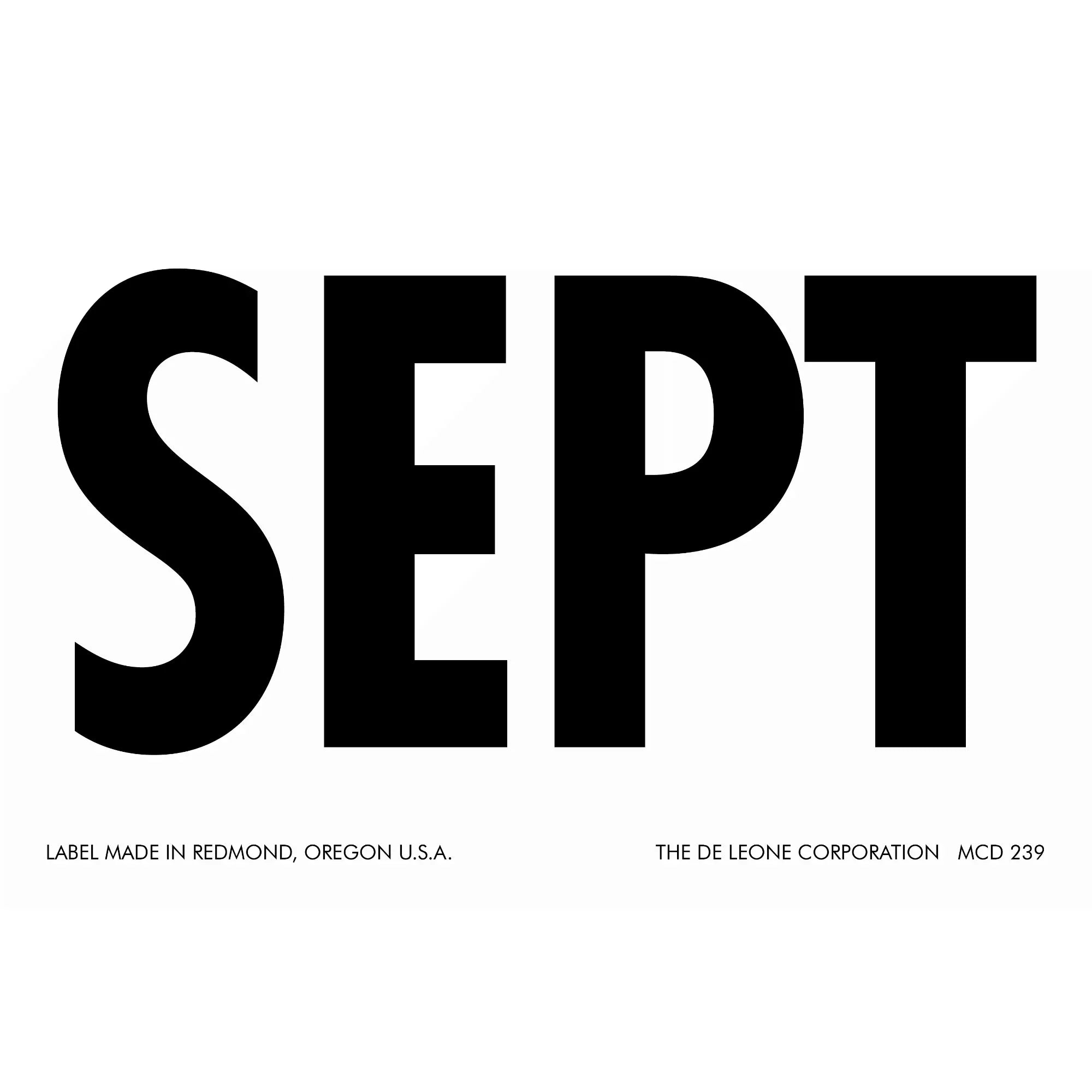 Bold black text spelling ’SEPT’ in capital letters.