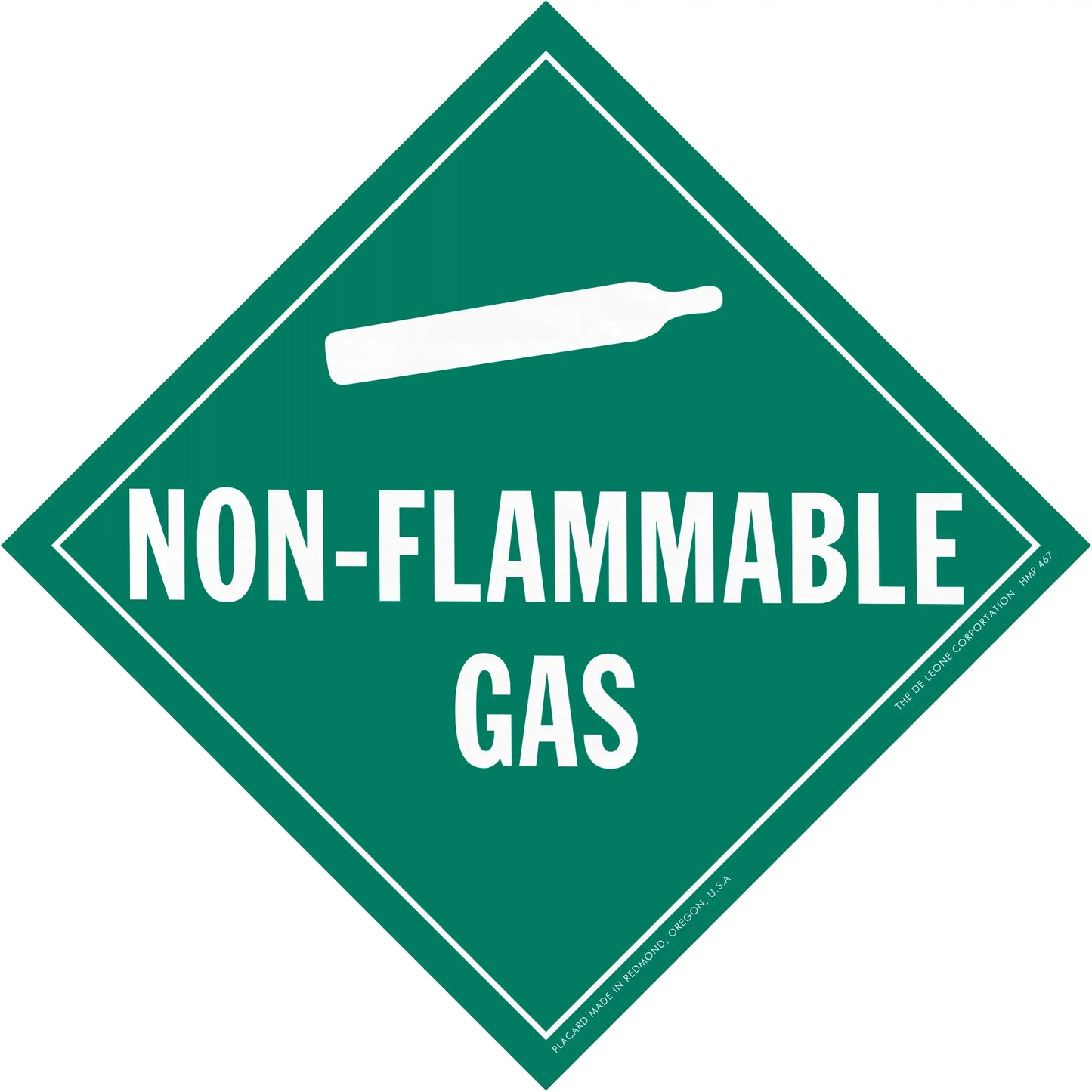 Non-flammable gas warning sign.