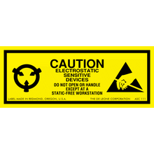 ASC111 CAUTION - ELECTROSTATIC SENSITIVE DEVICES - DO NOT OPEN OR HANDLE EXCEPT AT A STATIC-FREE WORKSTATION