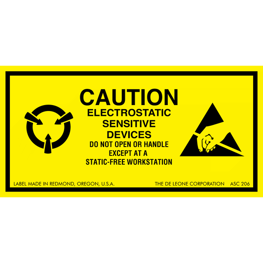 ASC206 CAUTION - ELECTROSTATIC SENSITIVE DEVICES - DO NOT OPEN OR HANDLE EXCEPT AT A STATIC-FREE WORKSTATION