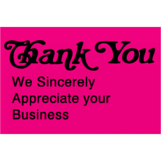 COL102 Thank You - We Sincerely Apprecite Your Business