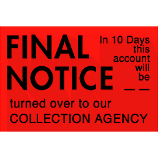 COL109 FINAL NOTICE - In 10 Days this account will be turned over to our COLLECTION AGENCY