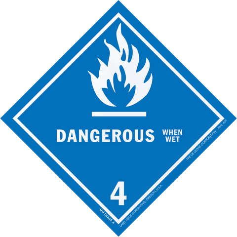 HML409 Dangerous when wet - Class 4