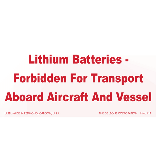 HML411 lithium batteries - forbidden for transport - aboard aircraft and vessel