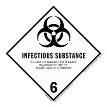 HML439 INFECTIOUS SUBSTANCE - Class 6.  IN CASE OF DAMAGE OR LEAKAGE IMMEDIATELY NOTIFY PUBLIC HEALTH AUTHORITY