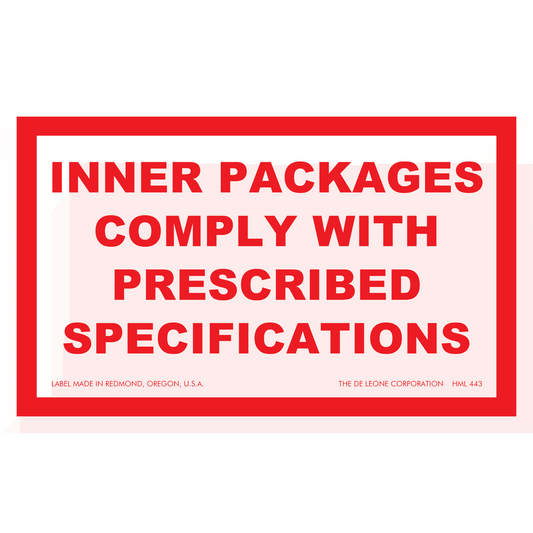 HML443 inner packages comply with prescribed specifications