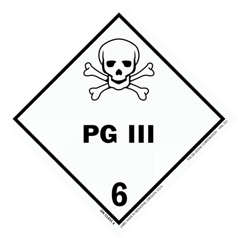 HML501 Poisonous & Infectous Substances  - PG III - Class6