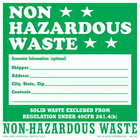 HML631 NON - HAZARDOUS - WASTE