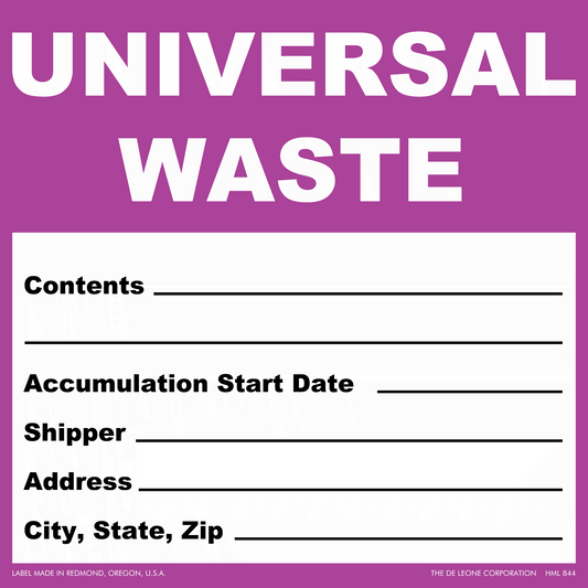 HML844 Universal Waste -