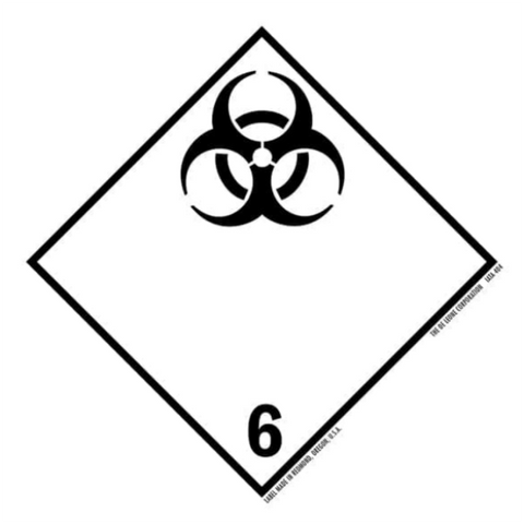 IATA404 Infectious Substance - In case of damage or leakage immediately notify Public Health authority