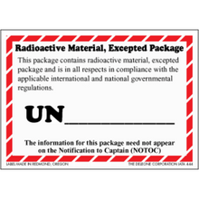 IATA444 Radioactive Material, Excepted Package