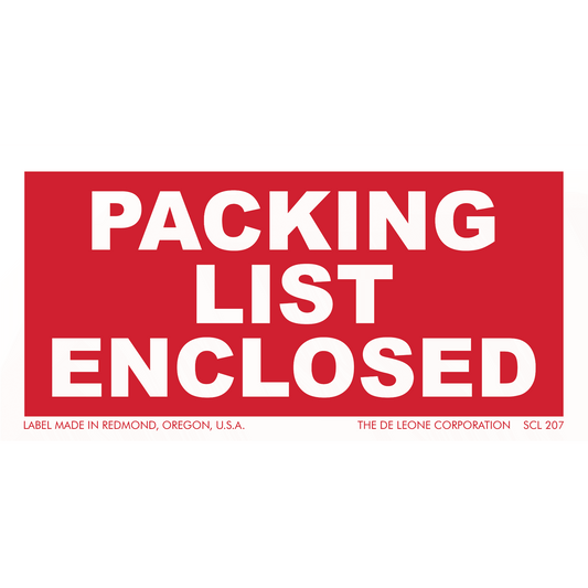 SCL207 PACKING LIST ENCLOSED