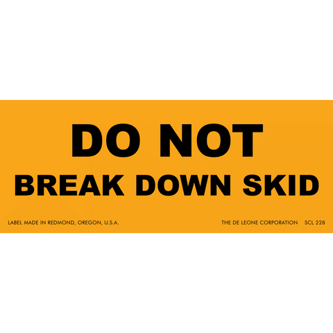 SCL228 Do not - Break down skid