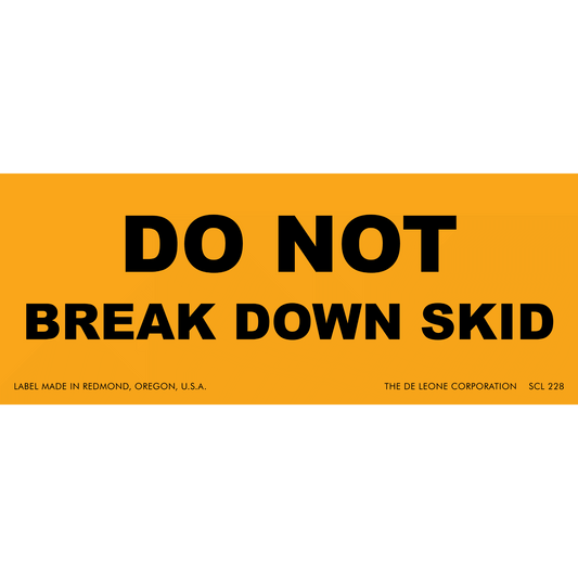 SCL228 Do not - Break down skid