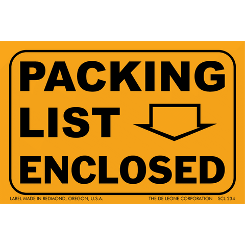 SCL234 Packing list - ENCLOSED