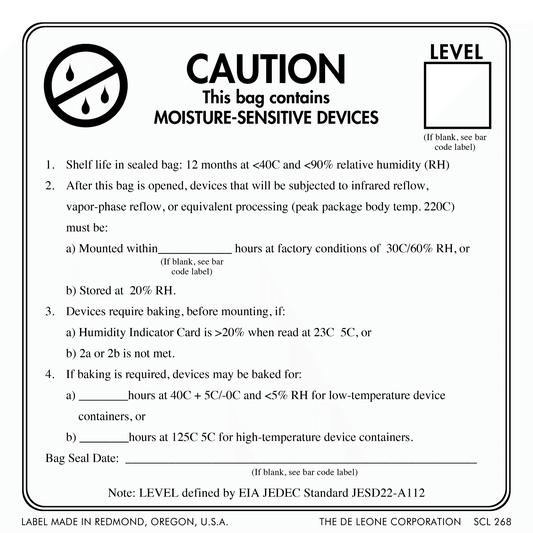 SCL268 CAUTION - This bag contains - MOISTURE-SENSITIVE-DEVICES