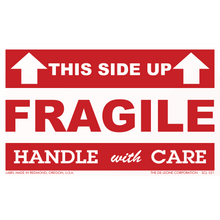 SCL521 This side up - fragile - handle with care